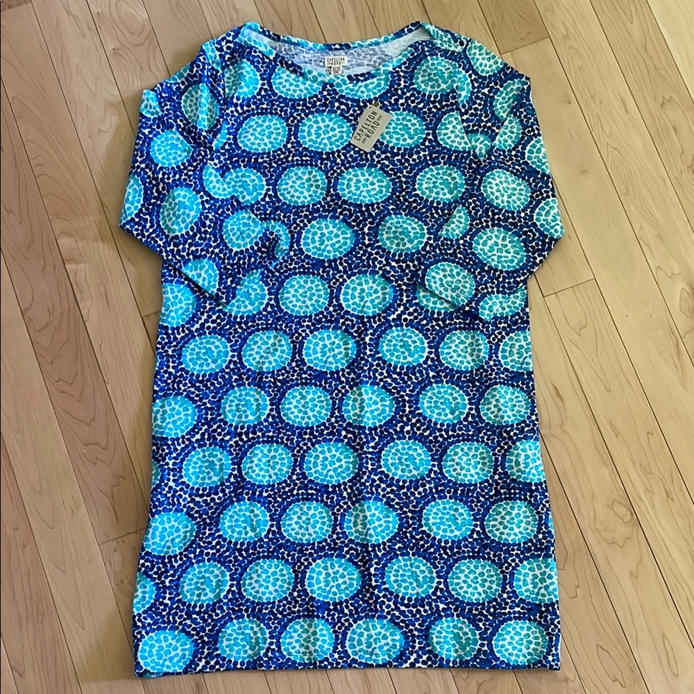 NWT Capelton Road cobblestone Blue Patterned Women's dress size XL